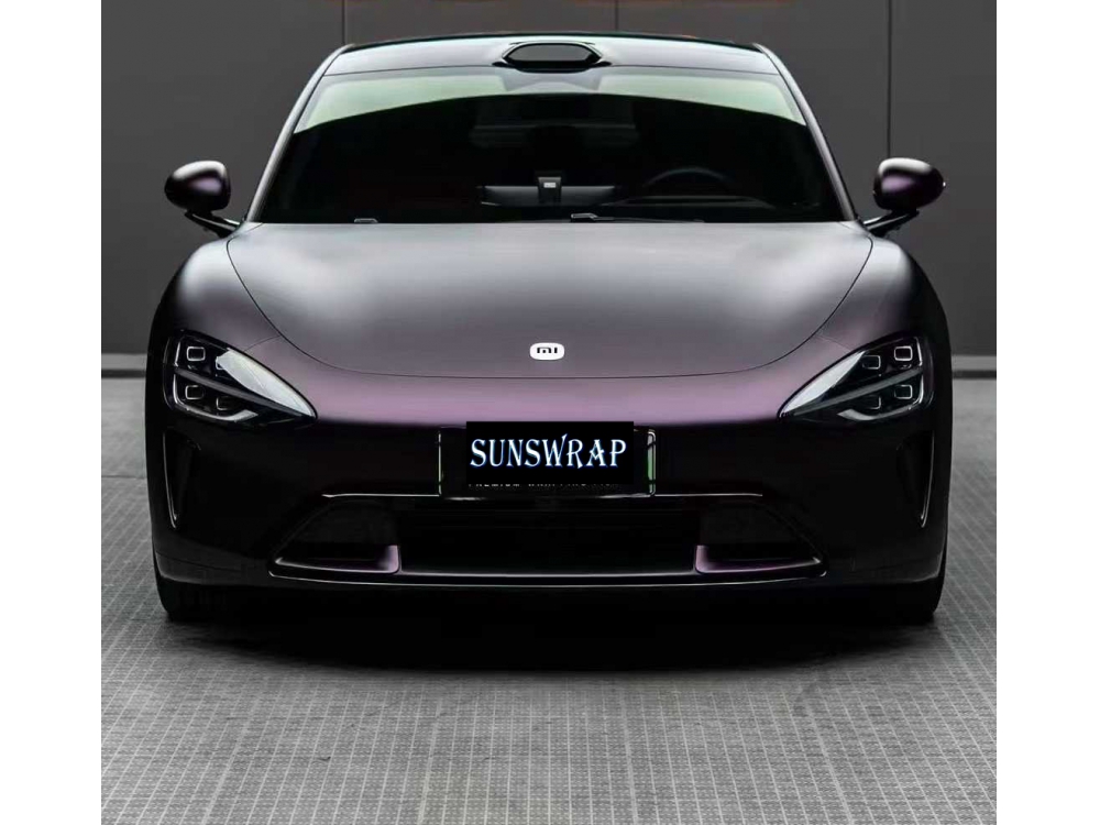 Ultra Matte Black Iridescent Purple PPF